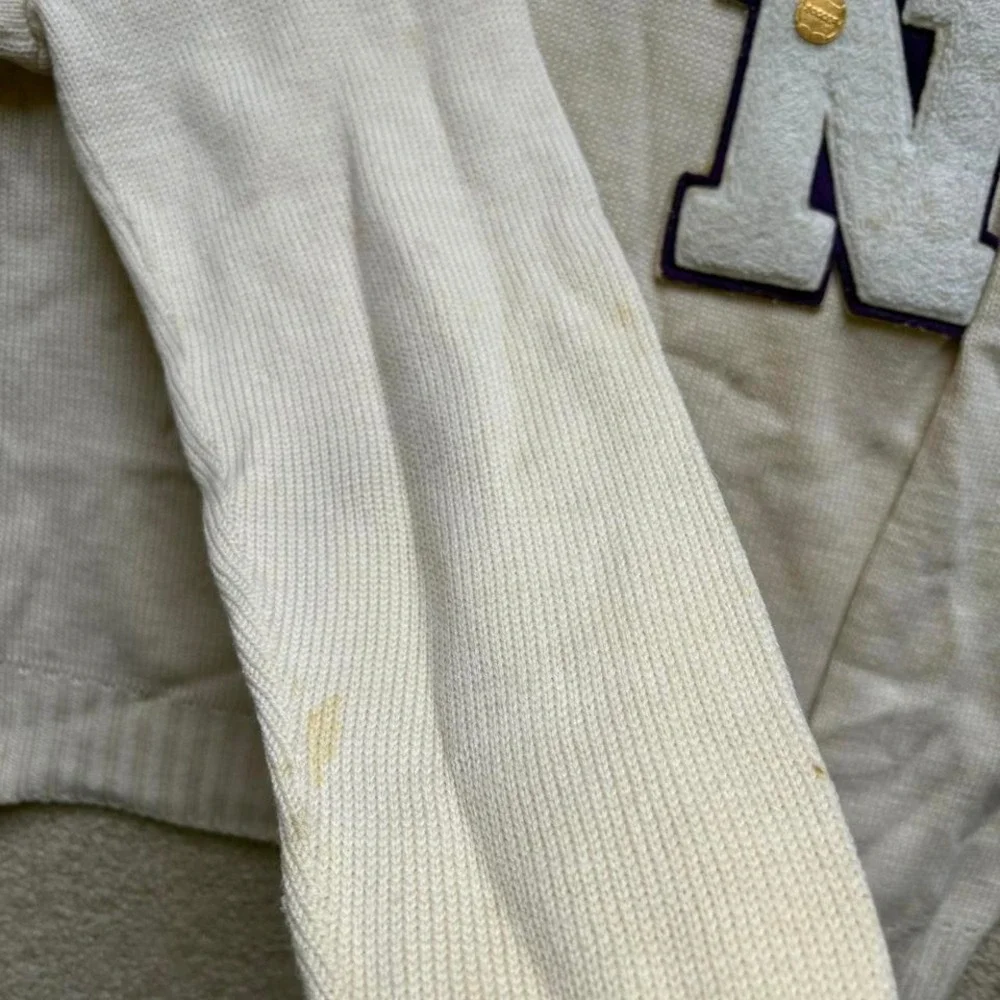 Northwestern Wool Varsity Sweater True Vintage 1950s/1960s Dehen Women's‎ Medium